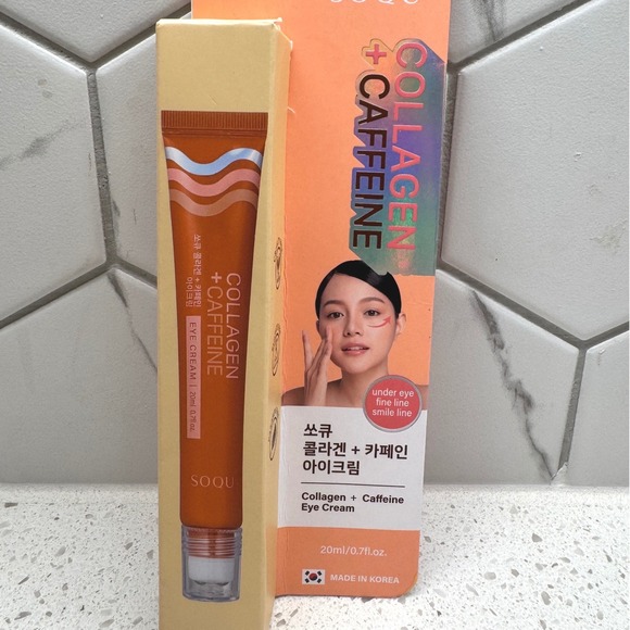 SOQU Other - SOQU Collagen + Caffeine Eye Cream Women 20ml New, Korean Beauty Triple Roller